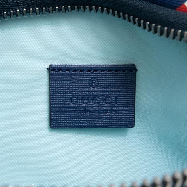 （新品・未使用品）グッチ GUCCI チルドレンズ ベルトバッグ ストロベリー イチゴ スター 星 ウエストバッグ スプリーム キャンバス ライトブルー レッド ブルー 青 赤 シルバー金具 502095_7