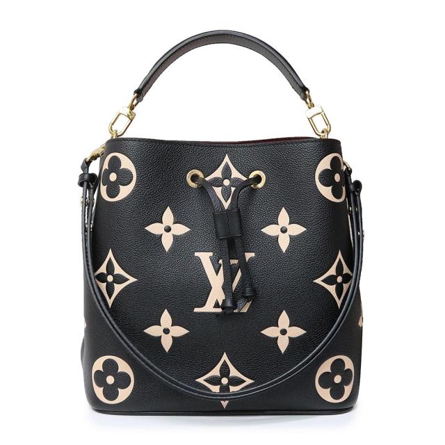 （未使用　展示品）ルイ ヴィトン LOUIS VUITTON ネオノエ MM 2WAY ショルダー 斜め掛け ハンドバッグ モノグラムアンプラント レザー バイカラー ブラック ベージュ 黒 ゴールド金具 M45497