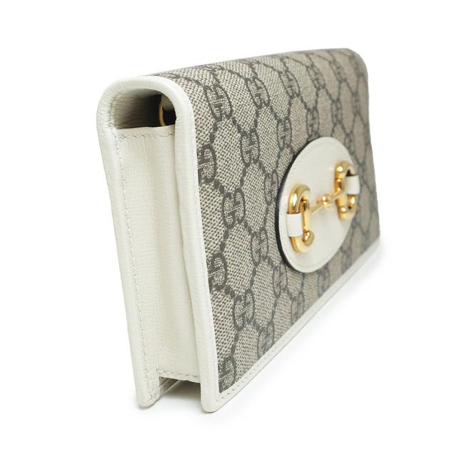 GUCCI ホースビット GGキャンバス 長財布 チェーン