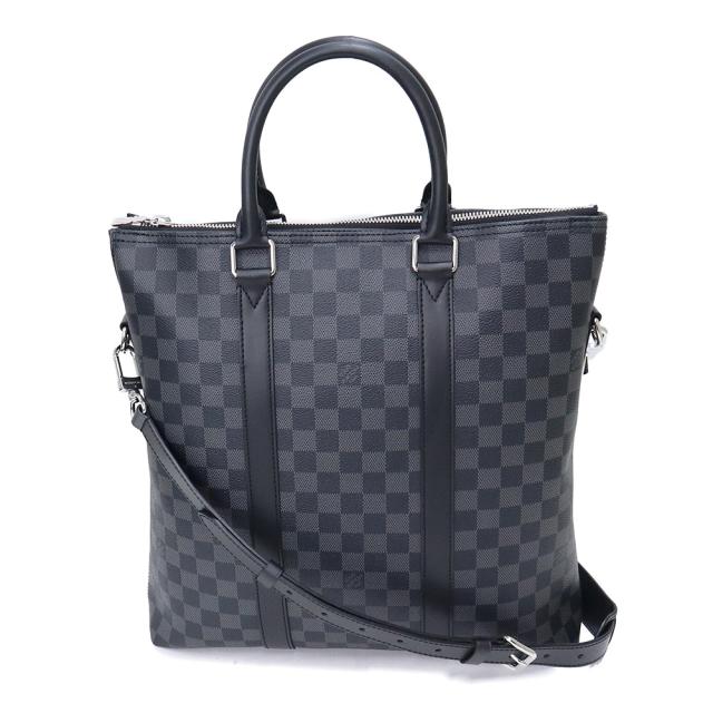（未使用　展示品）ルイ ヴィトン LOUIS VUITTON アントン 2WAY 斜め掛け ショルダー トートバッグ ダミエグラフィット 黒 シルバー金具 N40000