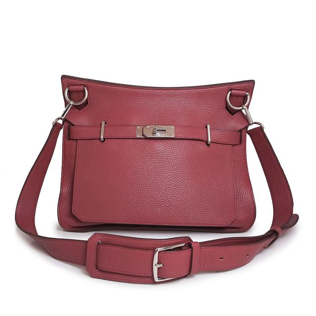 （中古）エルメス HERMES ジプシエール 34 ショルダーバッグ 斜め掛け トリヨンクレマンス レザー ローズウッド ピンク シルバー金具 □O刻印