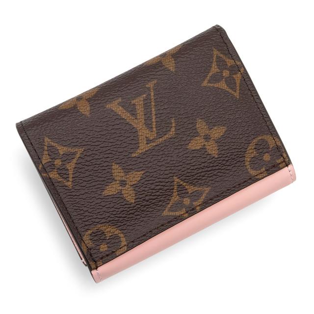 Louis Vuitton 三つ折り財布 ブラウン/ピンク Louis Vuitton 三つ折り財布 ブラウン/ピンク Louis Vuitton 三つ折り