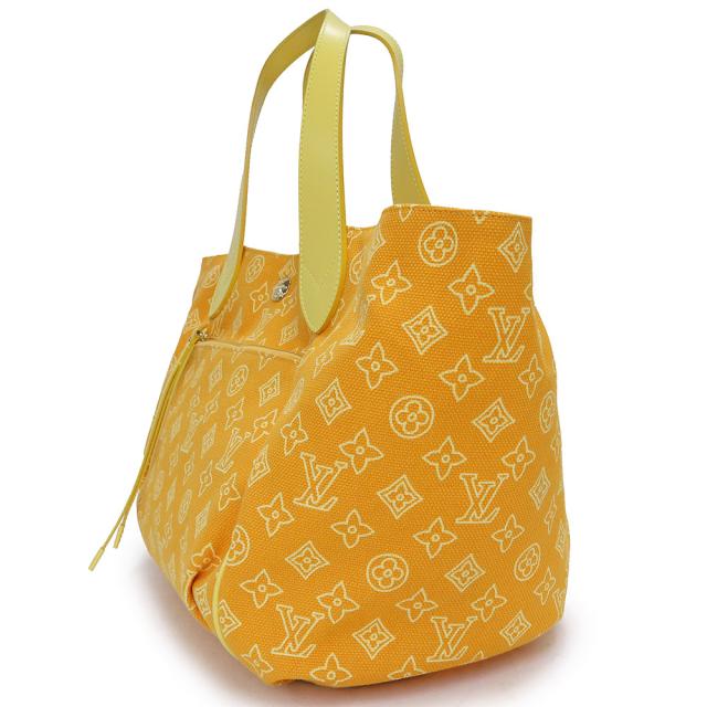 （美品）ルイ ヴィトン LOUIS VUITTON モノグラムビーチ カバ イパネマ GM トートバッグ コットンキャンバス カーフスキン レザー イエロー 黄 ゴールド金具 M95985_3