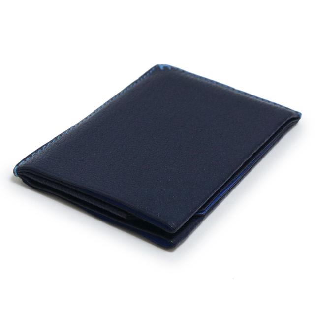 （中古）エルメス HERMES H セリエ ヴェルソ カードケース パスケース 名刺入れ 定期入れ シェブル シェーブルミゾール レザー ブルーインディゴ ブルーイドラ ネイビー 紺 青 B刻印_4