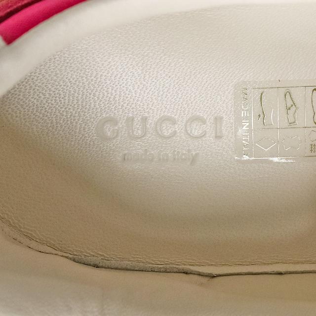 （新品・未使用品）グッチ GUCCI ウェビング デクステリティ ビー 蜂 シューズ 靴 #38 25cm スニーカー スウェード ナイロン ピンク 525292 箱付_7