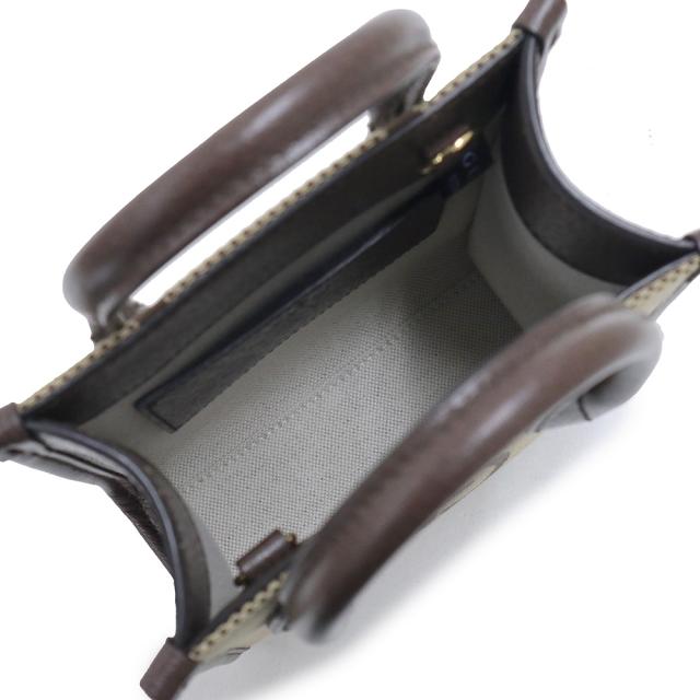 （未使用　展示品）グッチ GUCCI ミニ トート 2WAY ショルダーハンドバッグ 斜め掛け ジャンボGGキャンバス レザー ブラウン ベージュ 茶 ゴールド金具 699406_2