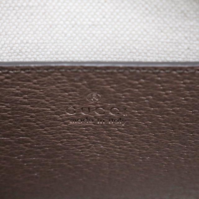 （未使用　展示品）グッチ GUCCI ミニ トート 2WAY ショルダーハンドバッグ 斜め掛け ジャンボGGキャンバス レザー ブラウン ベージュ 茶 ゴールド金具 699406_8