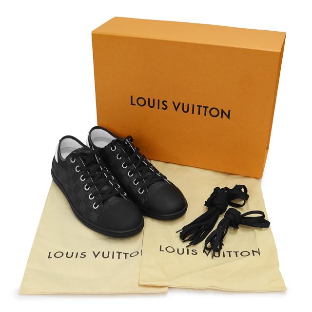 【稀少品】ルイ・ヴィトン シューズ 未使用品　送料無料 未使用品ルイヴィトン本物 LOUIS VUITTON 靴 26cm ダミエ柄 ラン
