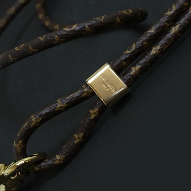 （未使用　展示品）ルイ ヴィトン LOUIS VUITTON フォンホルダー ルイーズ iPhone 携帯 スマホケース ネックストラップ モノグラム シリコン ブロン ブラウン ホワイト 白 茶 ゴールド金具 M68962 箱付