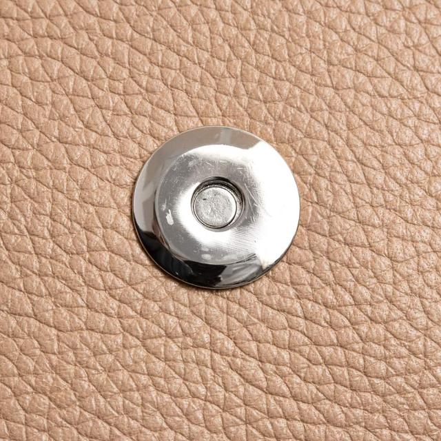 （美品）モラビト MORABITO ミラベル MIRABELLE 2Way 斜め掛け ショルダー ハンドバッグ カーフスキン レザー ベージュ シルバー金具_10