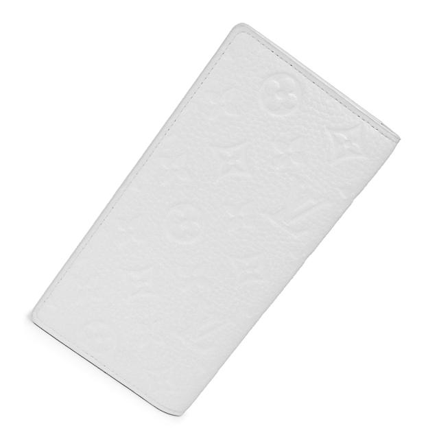 （未使用　展示品）ルイ ヴィトン LOUIS VUITTON ポルトフォイユ ブラザ NM 二つ折り長財布 モノグラムトリヨン レザー フル ムーン ホワイト 白 シルバー金具 M83066