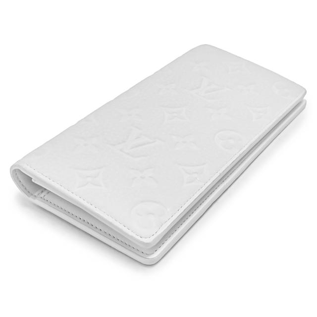 （未使用　展示品）ルイ ヴィトン LOUIS VUITTON ポルトフォイユ ブラザ NM 二つ折り長財布 モノグラムトリヨン レザー フル ムーン ホワイト 白 シルバー金具 M83066
