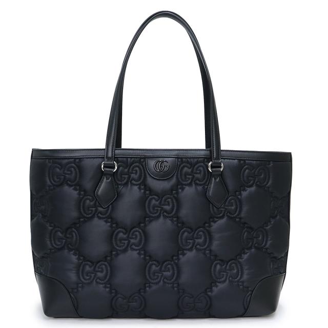 （未使用　展示品）グッチ GUCCI GGマトラッセ ハンド トートバッグ ナイロン レザー ブラック 黒 シルバー金具 631685