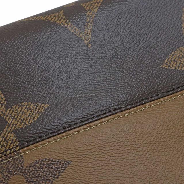 （未使用　展示品）ルイ ヴィトン LOUIS VUITTON オンザゴー GM 2WAY トート ハンドバッグ ジャイアントモノグラム リバース ブラウン 茶 ゴールド金具 M45320_10
