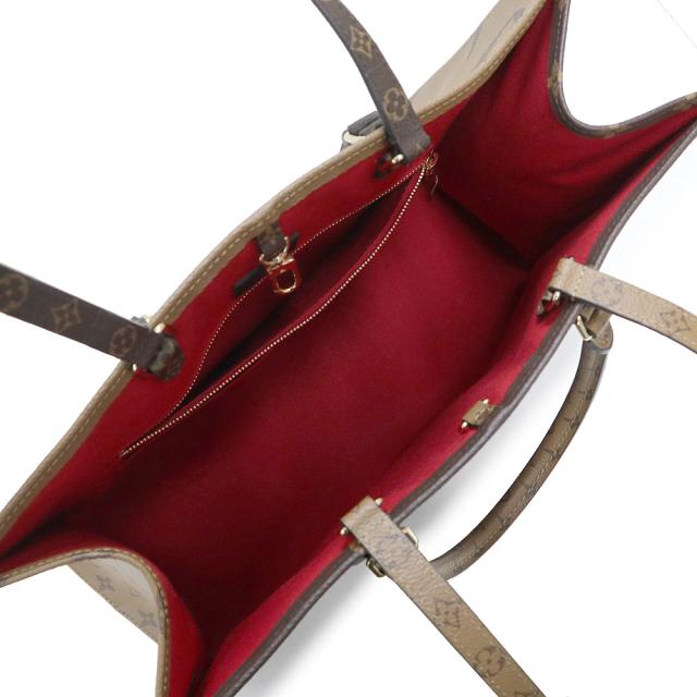 （未使用　展示品）ルイ ヴィトン LOUIS VUITTON オンザゴー GM 2WAY トート ハンドバッグ ジャイアントモノグラム リバース ブラウン 茶 ゴールド金具 M45320_2