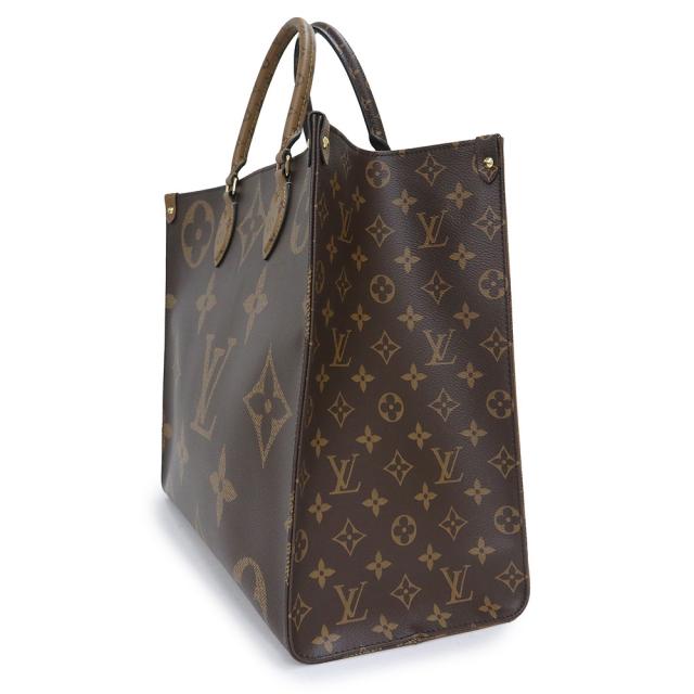 （未使用　展示品）ルイ ヴィトン LOUIS VUITTON オンザゴー GM 2WAY トート ハンドバッグ ジャイアントモノグラム リバース ブラウン 茶 ゴールド金具 M45320_3