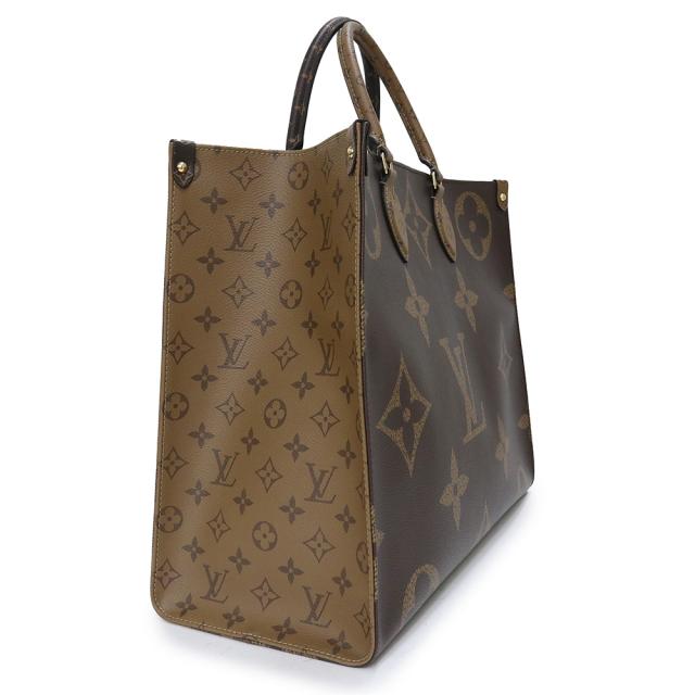 （未使用　展示品）ルイ ヴィトン LOUIS VUITTON オンザゴー GM 2WAY トート ハンドバッグ ジャイアントモノグラム リバース ブラウン 茶 ゴールド金具 M45320_4
