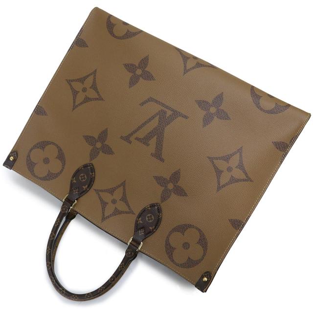 （未使用　展示品）ルイ ヴィトン LOUIS VUITTON オンザゴー GM 2WAY トート ハンドバッグ ジャイアントモノグラム リバース ブラウン 茶 ゴールド金具 M45320_5