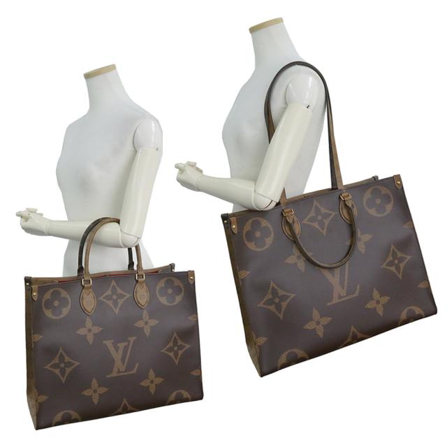 （未使用　展示品）ルイ ヴィトン LOUIS VUITTON オンザゴー GM 2WAY トート ハンドバッグ ジャイアントモノグラム リバース ブラウン 茶 ゴールド金具 M45320_7