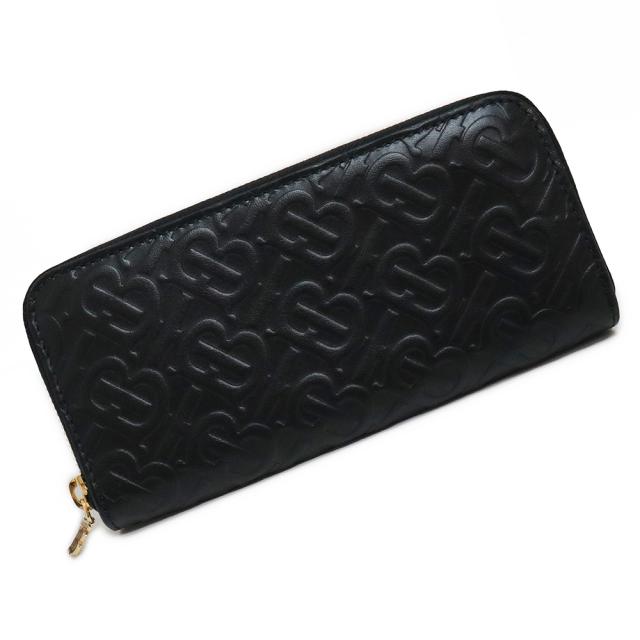 BURBERRY ブラック 折り財布　美品　汚れなし バーバリー 財布 レザー ブラック BURBERRY バーバリー ブラック