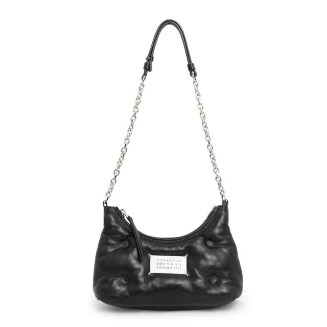 メゾンマルジェラ ショルダーバッグ 黒 チェーン シルバー Maison