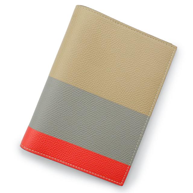 （新品・未使用品）エルメス HERMES アジェンダ GM 手帳カバー ヴォーエプソン レザー Trench トレンチ Gris mouette グリムエット Rose Jaipur ローズジャイプール ベージュ グレー レッド 赤 シルバー金具 X刻印 箱付
