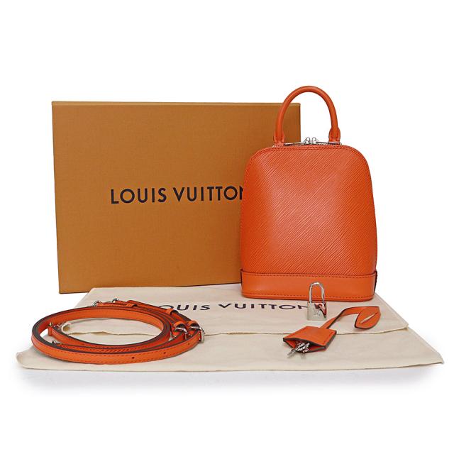 （未使用　展示品）ルイ ヴィトン LOUIS VUITTON アルマ バックパック デイパック リュック 2WAY ショルダー ハンドバッグ エピレザー オレンジ シルバー金具 M25104 箱付_1