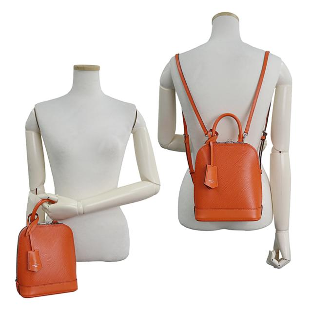 （未使用　展示品）ルイ ヴィトン LOUIS VUITTON アルマ バックパック デイパック リュック 2WAY ショルダー ハンドバッグ エピレザー オレンジ シルバー金具 M25104 箱付_7