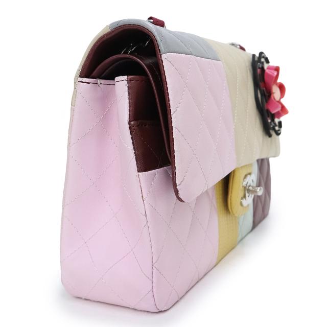 中古）シャネル CHANEL マトラッセ 25 Wフラップ カメリア フラワー