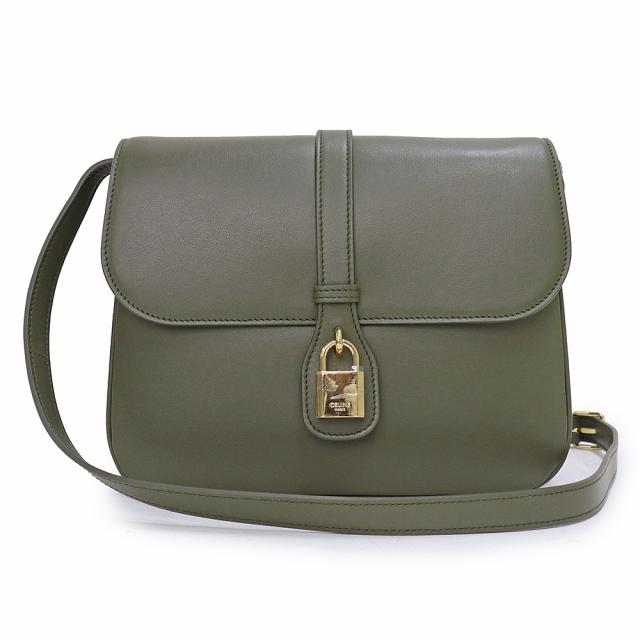 （未使用　展示品）セリーヌ CELINE タブー ミディアム ショルダーバッグ 斜め掛け カーフスキン レザー Dark Olive カーキ ゴールド金具 196583DK1.03DO