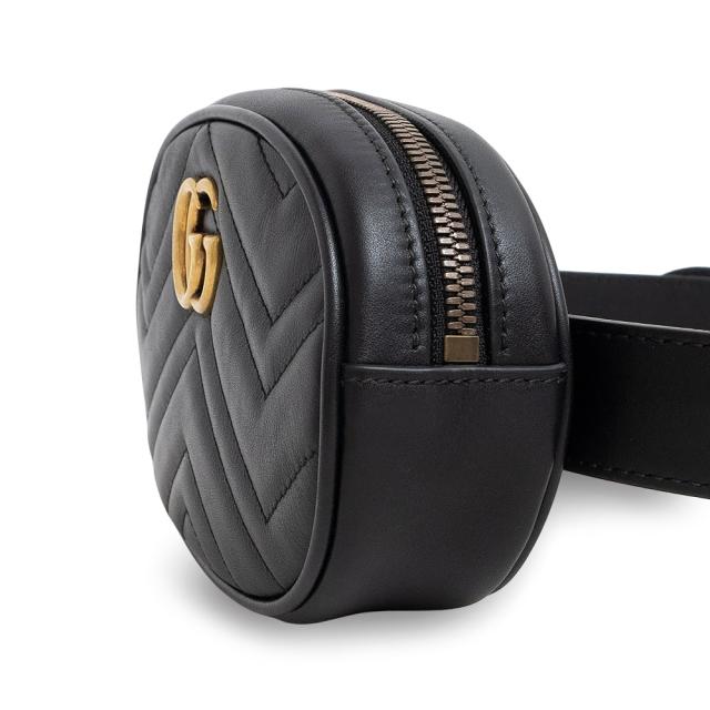 グッチ ウエストバッグ GGマーモント キルティングレザー ベルトバッグ