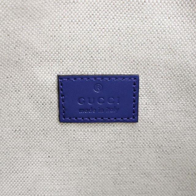 （未使用　展示品）グッチ GUCCI GGエンボス ベルト ウエストバッグ ボディバッグ 斜め掛け GGエンボスレザー ブルー 青 シルバー金具 645093_8