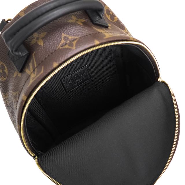 （未使用　展示品）ルイ ヴィトン LOUIS VUITTON パームスプリングス バックパック MINI リュック デイパック モノグラム カウハイドレザー ブラウン ブラック 茶 黒 ゴールド金具 M44873