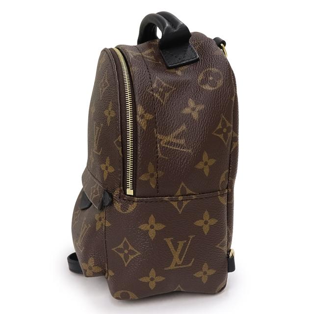 （未使用　展示品）ルイ ヴィトン LOUIS VUITTON パームスプリングス バックパック MINI リュック デイパック モノグラム カウハイドレザー ブラウン ブラック 茶 黒 ゴールド金具 M44873