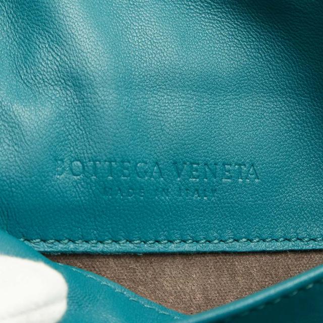 （未使用　展示品）ボッテガヴェネタ BOTTEGA VENETA イントレチャート ミニ チェーン ショルダーバッグ 斜め掛け ラムスキン レザー Canard カナール ブルーグリーン 青緑 ガンメタル金具 310774_9