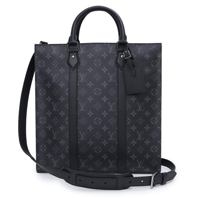 （未使用　展示品）ルイ ヴィトン LOUIS VUITTON サックプラ ショルダー ハンドバッグ 2way 斜め掛け モノグラムエクリプス ブラック 黒 シルバー金具 M46452 箱付