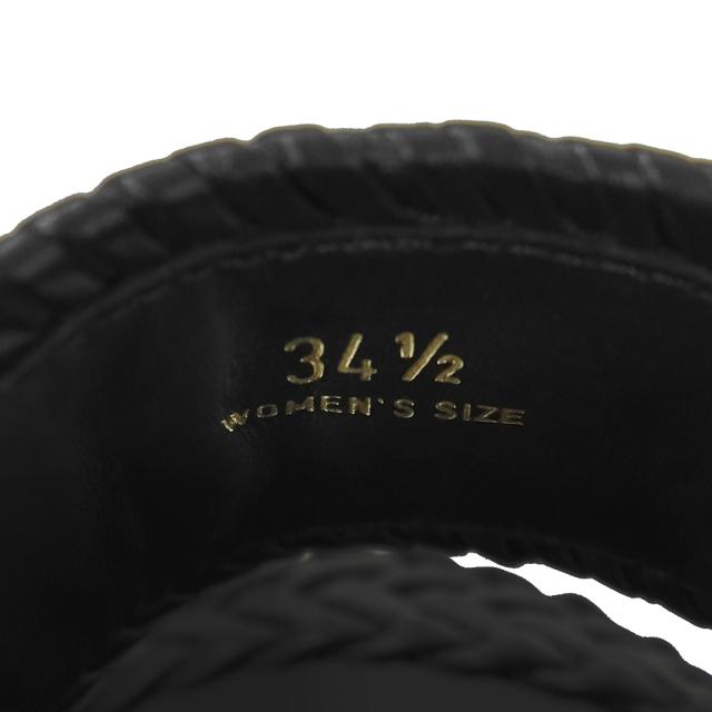 （未使用　展示品）トッズ TOD’S Doppla T #34.5 21.5cm 靴 シューズ サンダル レザー ブラック 黒 ゴールド金具 XXW43B0CL30D90