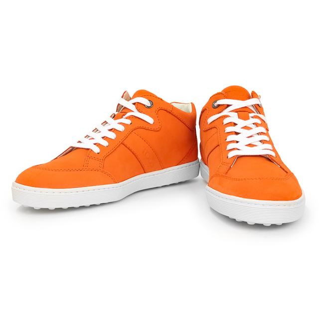 （新品・未使用品）トッズ TOD’S Sport Cassetta #37.5 24.5cm シューズ 靴 スニーカー スウェード レザー オレンジ ガンメタル金具 XXW0JL0D88Z06S