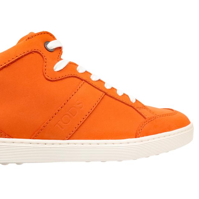 （新品・未使用品）トッズ TOD’S Sport Cassetta #37.5 24.5cm シューズ 靴 スニーカー スウェード レザー オレンジ ガンメタル金具 XXW0JL0D88Z06S