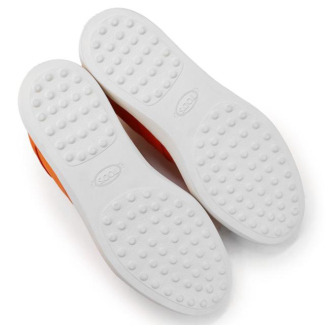 （新品・未使用品）トッズ TOD’S Sport Cassetta #37.5 24.5cm シューズ 靴 スニーカー スウェード レザー オレンジ ガンメタル金具 XXW0JL0D88Z06S
