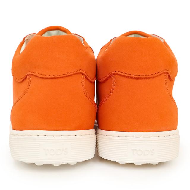 （新品・未使用品）トッズ TOD’S Sport Cassetta #37.5 24.5cm シューズ 靴 スニーカー スウェード レザー オレンジ ガンメタル金具 XXW0JL0D88Z06S