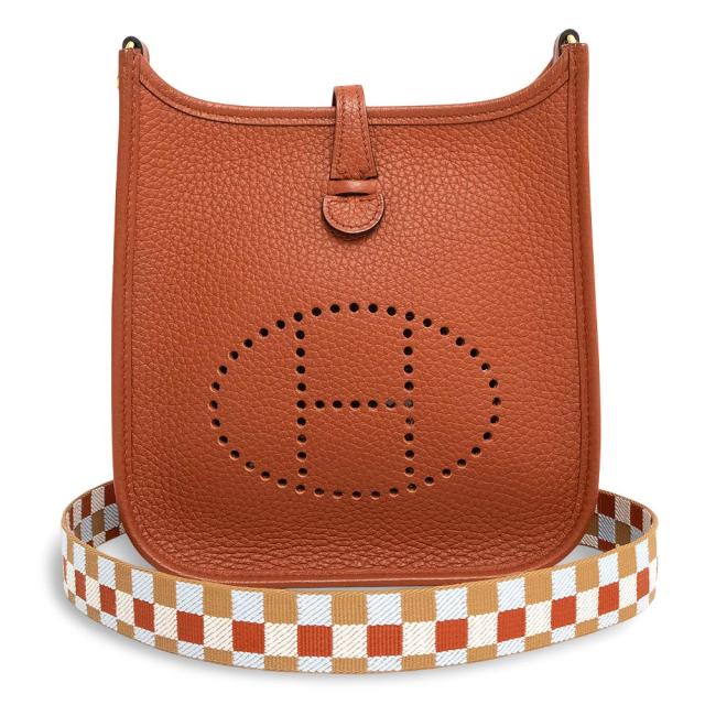（未使用　展示品）エルメス HERMES エヴリン TPM アマゾン 16 マキシカドリーユ ショルダーバッグ 斜め掛け トリヨンクレマンス レザー キュイーブル カプシーヌ パルム ルージュデュセス ブラウン 茶 ゴールド金具 U刻印