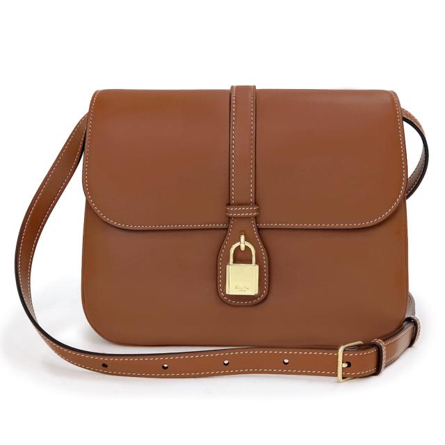 （新品・未使用品）セリーヌ CELINE ミディアム タブー ショルダーバッグ 斜め掛け カーフスキン レザー タン ブラウン 茶 ゴールド金具 196583DK1