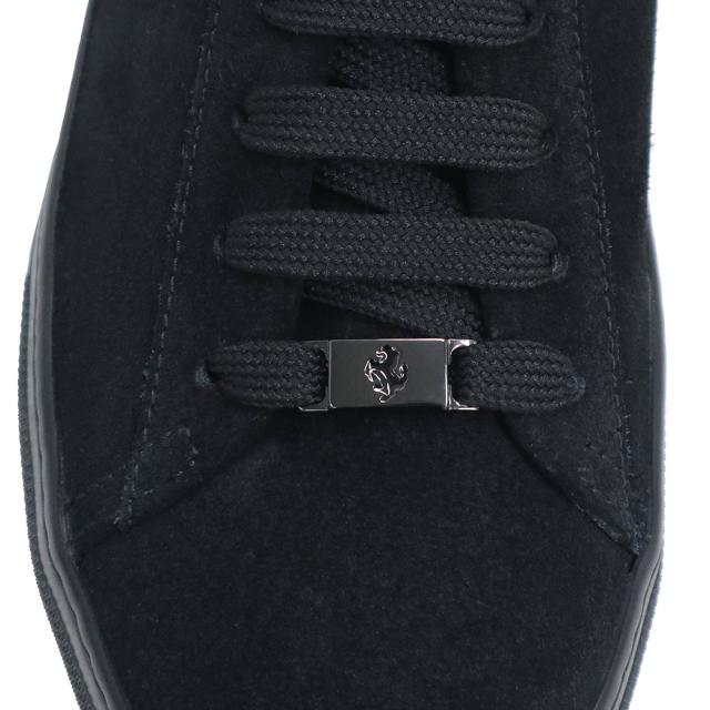 （未使用保管品）トッズ TOD’S Ferrari フェラーリ コラボ バイカラー メタリック シューズ 靴 スニーカー #38 25cm スウェード レザー ブラック シルバー 黒 ガンメタル金具 XRW0XK0P750EL74206 箱付_9