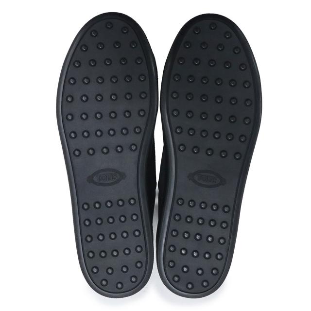 （未使用保管品）トッズ TOD’S Ferrari フェラーリ コラボ バイカラー メタリック シューズ 靴 スニーカー #38 25cm スウェード レザー ブラック シルバー 黒 ガンメタル金具 XRW0XK0P750EL74206 箱付_5