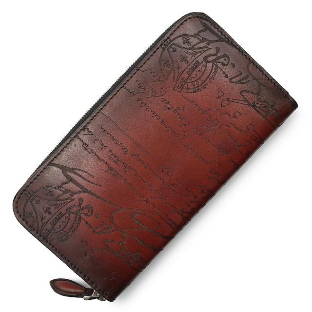 良品✨Berluti カリグラフィ ラウンドファスナー ジップ 長財布 ブラウン 良品✨Berluti カリグラフィ ラウンドファスナー ジップ 長財布