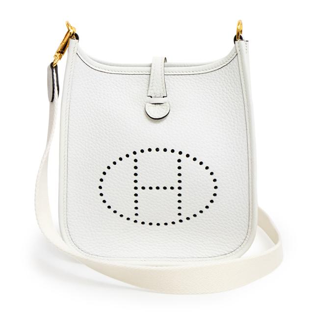 （未使用　展示品）エルメス HERMES エブリン エヴリン TPM アマゾン 16 ショルダーバッグ 斜め掛け トリヨンクレマンス レザー New White ニューホワイト 白 ゴールド金具 W刻印 箱付