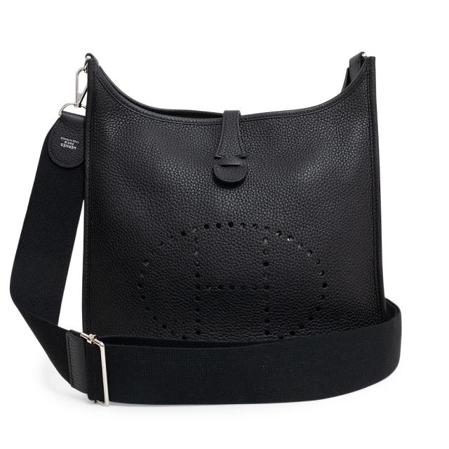 （未使用　展示品）エルメス HERMES エブリン エヴリン 3 トロワ 29 PM ショルダーバッグ 斜め掛け トリヨンクレマンス レザー Noir ノワール ブラック 黒 シルバー金具 Z刻印 箱付