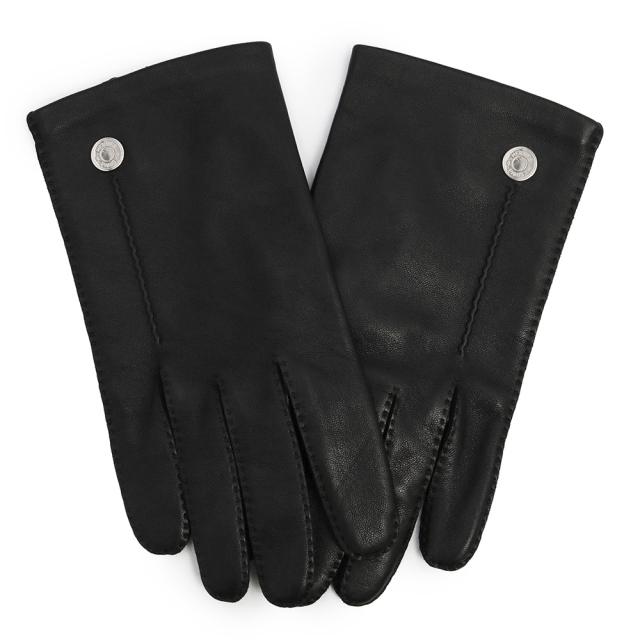 超美品 エルメス セリエ グローブ 手袋 ラムスキン ブラック 黒