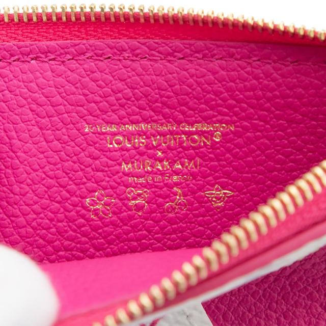 （新品・未使用品）ルイ ヴィトン LOUIS VUITTON ポルト カルト ロミー LV×TM 村上隆コラボ コイン カードケース 小銭 名刺 定期入れ パスケース モノグラムマルチカラー モノグラムアンプラント レザー KAWAII PINK カワイイピンク ゴールド金具 M14155 箱付_6
